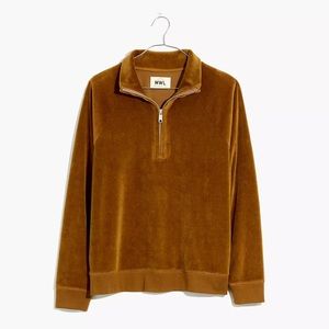 Velour Half-Zip Sweatshirt